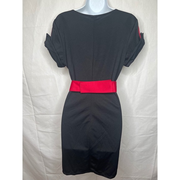 Spirit Cardiac Arrest Nurse Costume Womens XL Black Red Dress Hat Belt 01513951 - Picture 4 of 6
